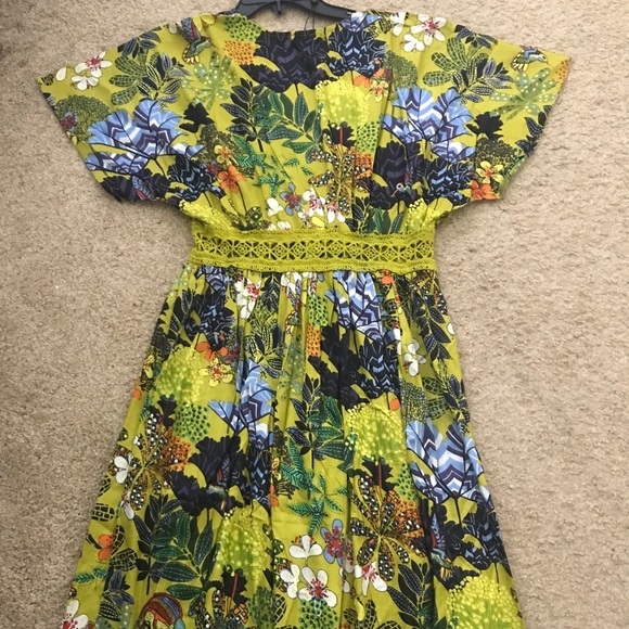 NWT AMERICA & BEYOND Havana Cress Maxi Kimono  short -sleeved Dress  M - Picture 6 of 13